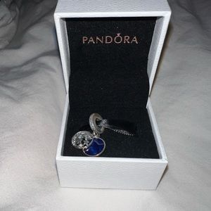 PANDORA bracelet charm, double charm.